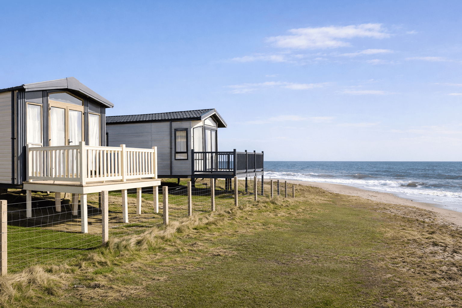 Caravans on a scenic coastal cliff